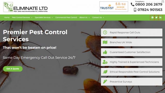 Eliminate Solutions Pest Control Warrington | Commercial Pest Removal